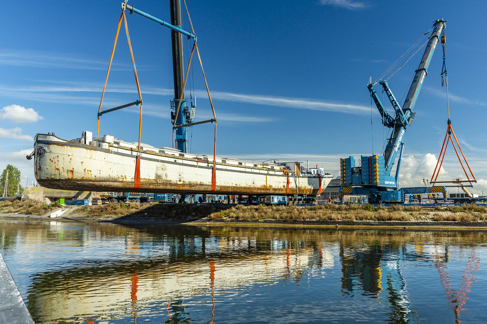 Nummer 70 op het droge gehesen